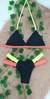 Conjunto de biquíni tricolor modelo triângulo... na internet