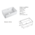 Ovalín rectangular blanco vitrificada D22 - comprar online
