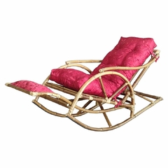 Silla Mecedora en Mambú Natural con Posa Pie - comprar en línea