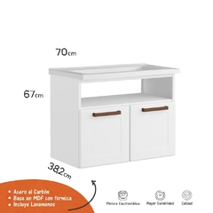 Mueble de Baño Nicho Inferior Bertolini con Lavamanos - Blanco - comprar en línea