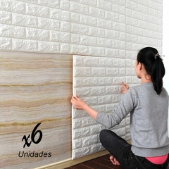 Panel ED Adhesivo x 6 Und Blaco Decorativo PPD6104