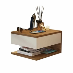Mesa de Noche Roma Natural Blanco Apagado