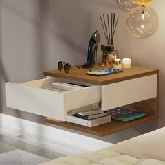 Mesa de Noche Roma Natural Blanco Apagado en internet
