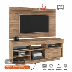 Mueble Panel de TV 42¨ Incluye soporte color Canela
