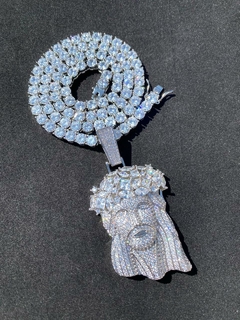 Set Jesus Piece con cadena tennis 6mm.