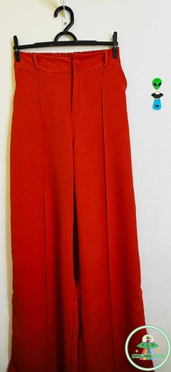 CALÇA PANTALONA DUNA BOTÃO TELHA M
