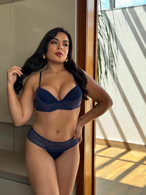 CONJUNTO MEIA RENDA AZUL MARINHO - GALICE