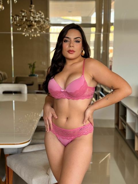 CONJUNTO MEIA RENDA ROSA- GALICE