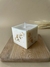 Vela Cubo com Folhas de Ouro