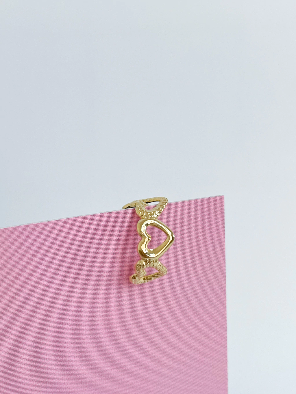 Piercing Fake Coração - Banho de Ouro 18k