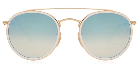 3647 001/40 ROUND DOBLE PUENTE DORADO/CELESTE/DEGRADE ESPEJADO