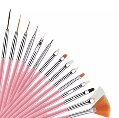 Kit 15 Pincéis Decoração Unhas Nail Art Pincel Profissional - comprar online