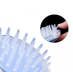 Box C/12pc Escova Com Dentes De Silicone Para Cabelos e Massagem Corporal - Jony Cosmeticos