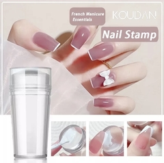 Carimbo De Unha Silicone Com Ponta Transparente Nailart - Jony Cosmeticos