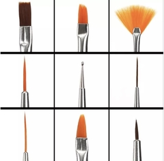 Kit 15 Pincéis Decoração Unhas Nail Art Pincel Profissional - Jony Cosmeticos