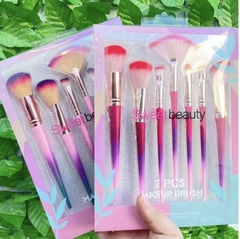 12 Kit Completo de 7 Pincéis para Maquiagem Profissional - comprar online