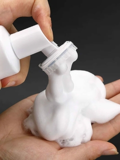 Frasco Espumador Pump com Escova de Silicone para Limpeza Facial Skin Care 120ml Box 12pçs - Jony Cosmeticos
