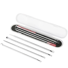 12 Kit C / 4 Peças Extrator Cureta Tira Acne Cravos E Espinha Limpeza - loja online