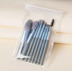 Box C/12pct Kit 8 Peças Conjunto De Pincéis De Maquiagem com Estojo Transparente - Jony Cosmeticos