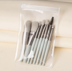 Imagem do Box C/12pct Kit 8 Peças Conjunto De Pincéis De Maquiagem com Estojo Transparente
