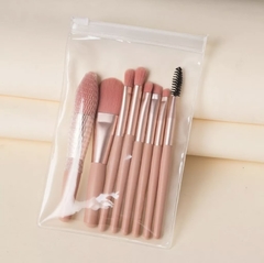 Box C/12pct Kit 8 Peças Conjunto De Pincéis De Maquiagem com Estojo Transparente na internet