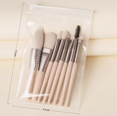 Box C/12pct Kit 8 Peças Conjunto De Pincéis De Maquiagem com Estojo Transparente - loja online