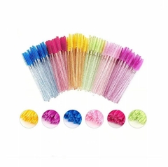 50 escovinhas com glitter Extensão de Cílios e sobrancelha BOX C/12 - Jony Cosmeticos