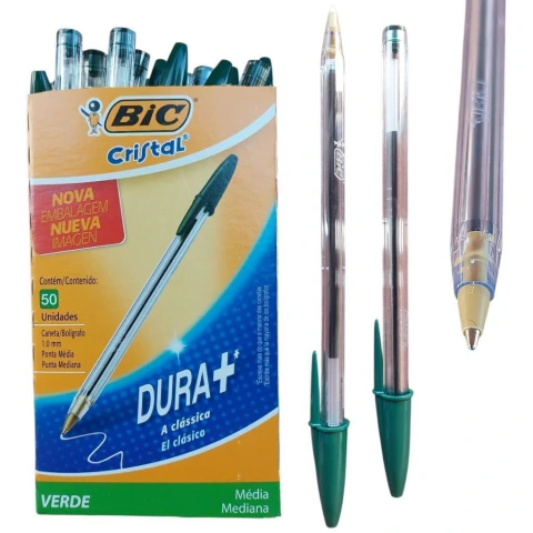 BOLIG.BIC CRISTAL VERDE 1.0mm PUNTA MEDIANA