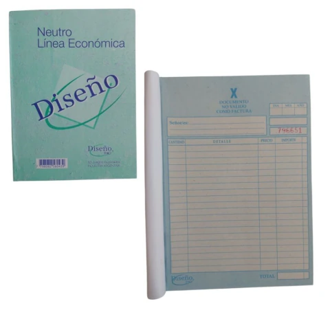 TALONARIO DISEÑO NEUTRO ECONOMICO GRANDE