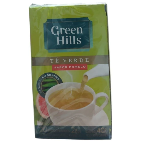 TE GREEN HILLS VERDE C/POMELO x20saq.