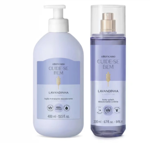 Combo Cuide-se Bem Lavandinha Body Splash+Loção Corporal
