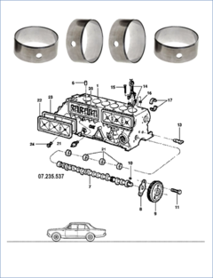 Bucha Comando Opala Caravan 6 cil KS - KP Automotive
