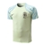 Camisa de treino masculina da seleção brasileira, modelo 2022/23, com um design moderno em verde claro, destacando o logo da CBF e padrões nas mangas, perfeita para torcedores que desejam mostrar seu apoio ao time.