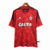 Camisa retrô do Flamengo de 2014, na cor vermelha, com detalhes de palmeiras e logotipo da marca Adidas.