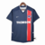 Camisa retrô do Paris Saint-Germain da temporada 2002/03, com detalhes em azul marinho, vermelho e emblema do clube.