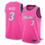 Camisa regata rosa do Miami Heat, fabricada pela Nike, edição Earned 2018/19.