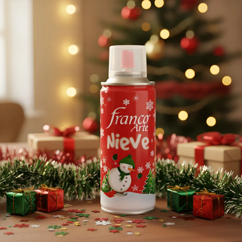 Nieve Artificial Espuma Spray Decoración Franco Arte 120ml