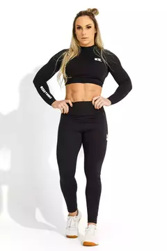 Cropped Manga Longa Kebra Kexo Black - comprar online