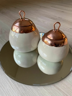 Juego de Mate Blanco Cobre - comprar online