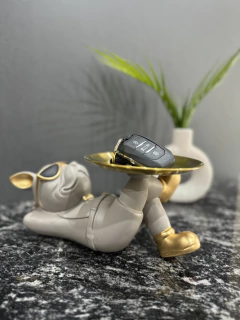 Mr Bulldog Acostado Beige