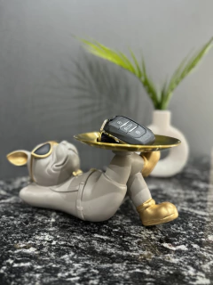 Mr Bulldog Acostado Beige en internet