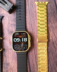 Smartwatch Ultra Gold 24K Com NFC 2 Pulseiras Lançamento - comprar online