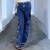 Calça jeans cargo na internet