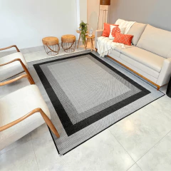 Tapete Sisal para Sala e Quarto Cinza e Preto 2,50 x 2,00 Metros - comprar online
