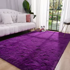 Tapete Peludo Roxo 1,50 x 3,00 Metros