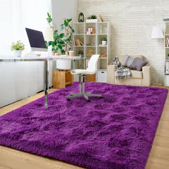 Tapete Peludo Roxo 2,00 x 2,00 Metros