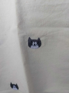 Ecobag Bordada a Mão - Mãe de Gato - ANDRIELLY