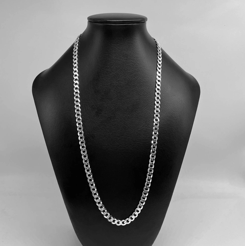 Corrente Grumet 7mm (Fecho Garra) (PRATA 925)