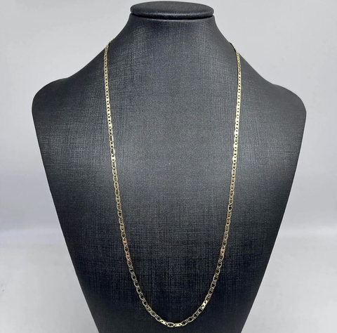 Corrente Piastrine 3,6mm (Fecho Gaveta) (Banho Ouro 18k)