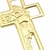 Pingente Cruz com Rosto de Cristo Vazado (3,7cmX2,2cm) (Banho Ouro 18k) - Garimpo Ametista